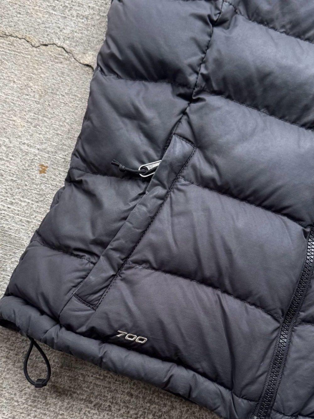 The North Face 700 Fill Down Puffer Vest Womens Sz XS Black Zip Pockets - Picture 3 of 4